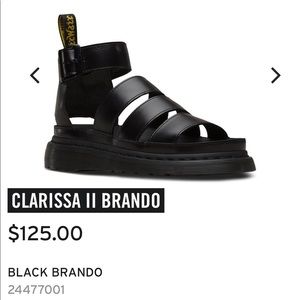 Doc Martens Black Leather Sandals